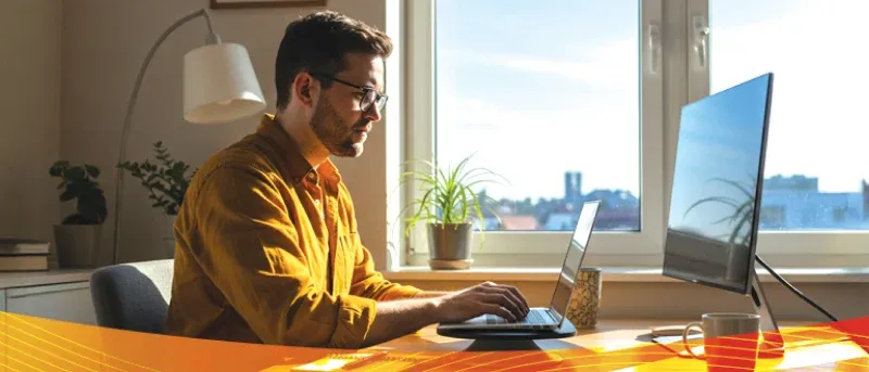 Man working from home